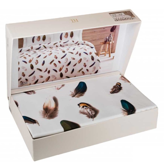 Постельное белье Tivolyo Deluxe "Gala", семейное, кремовый