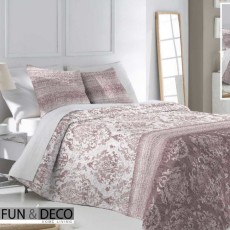 Покрывало с наволочками ANTILO двустороннее "LOREYANA MALVA", 250x270 см, сиреневый