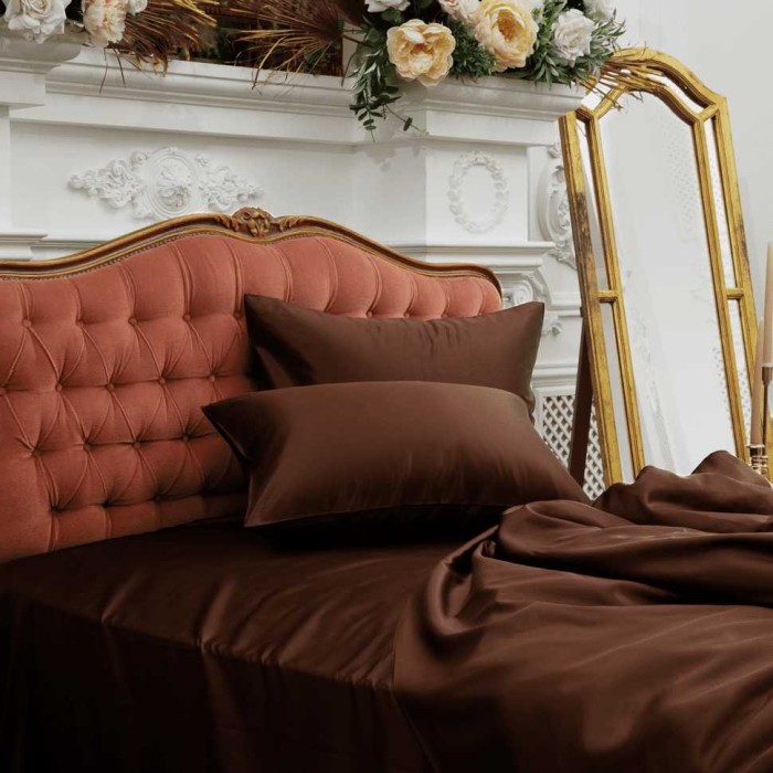 Пододеяльник German Grass шелк "Chocolate-Pie", 150x200 см, шоколадный