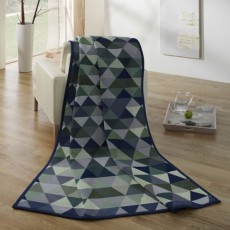 Плед BOCASA хлопок "Rauten blaugr", 150х200 см, 699848, зеленый