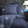 Постельное белье Hobby с вышивкой "Elegant Zeugma", 2-х спальное (евро), темно-синий