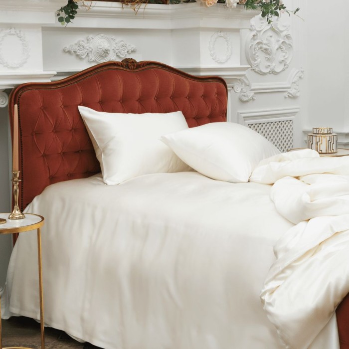 Пододеяльник German Grass шелк "Creamy-White", 200x220 см, белый