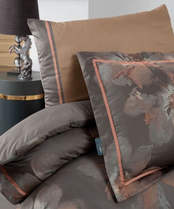 Постельное белье Sarev жаккард Elite "Atlas", 2-х спальное (евро), коричневый