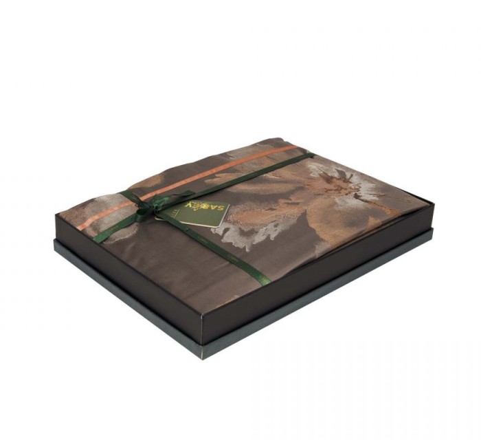 Постельное белье Sarev жаккард Elite "Atlas", 2-х спальное (евро), коричневый