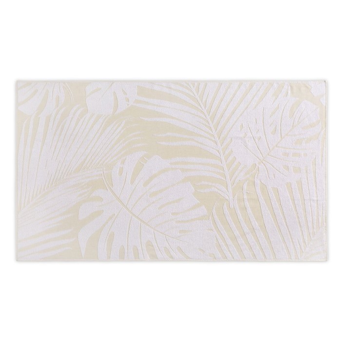 Полотенце Hamam пляжное "Leaves Jacquard", 100x180 см, пшеничный