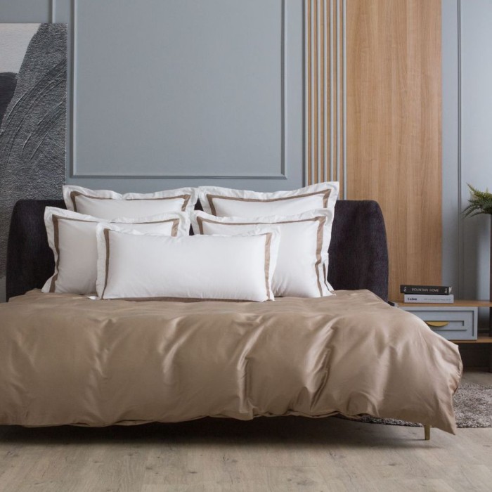 Наволочка  German Grass широкая отделка "Alpine Caramel Allure", 50x90 см, 2 шт, белый