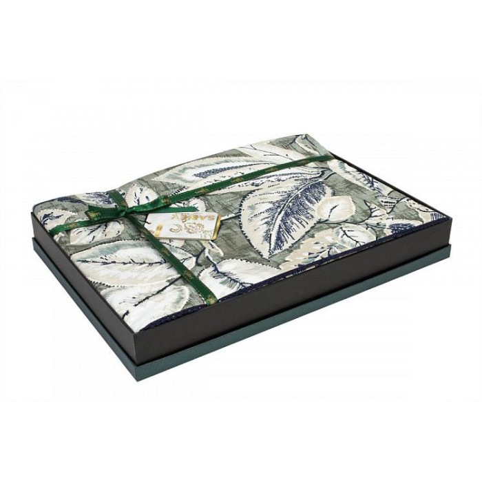 Постельное белье Sarev жаккард Elite "Bianos", 2-х спальное (евро), зеленый