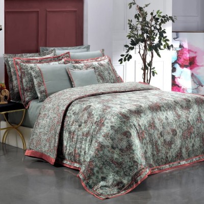 Постельное белье Sarev Elite шелк "Knidos Ipek", 2-х спальное (евро), серый