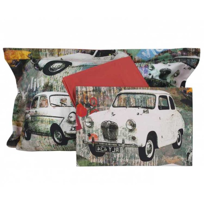 Постельное белье Tivolyo подростковое "Garage", 1,5 спальное, серый