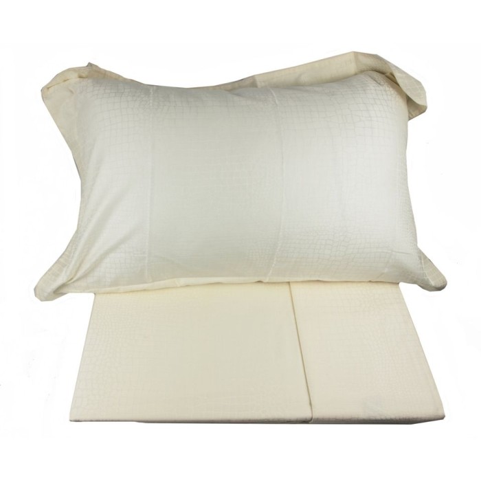 Постельное белье Valeron "Crocodile", 2-х спальное (евро), кремовый