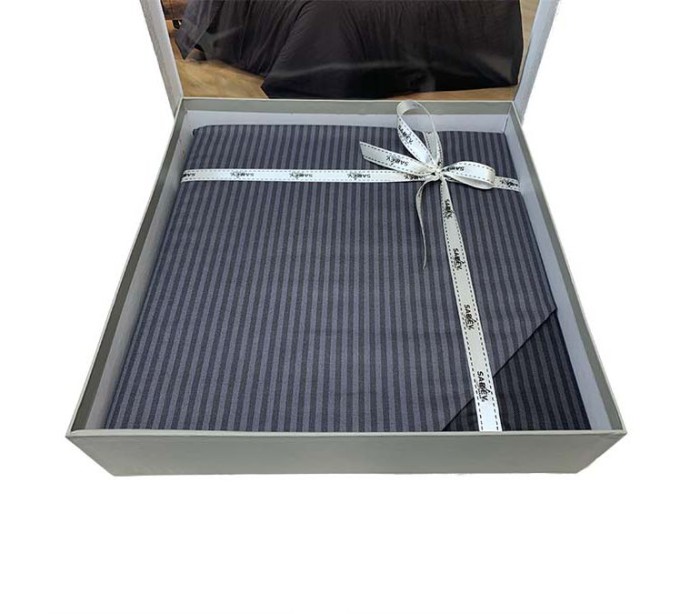 Постельное белье Sarev страйп "New Fancy", семейное, черный