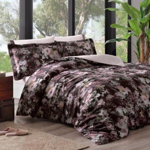 Постельное белье Tivolyo Deluxe "Garden", 2-х спальное (евро), розовый