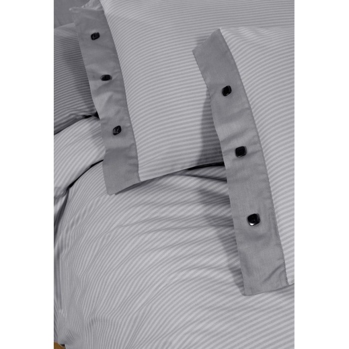 Постельное белье Sarev страйп "New Fancy", семейное, серый