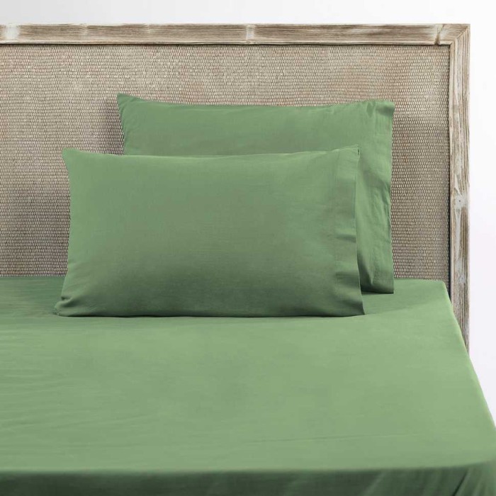 Простыня Lappartement "Ellwood", 260x260 см, зеленый