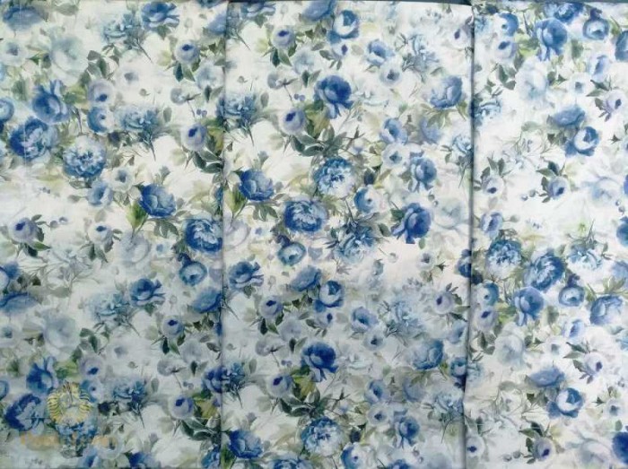 Постельное белье Mirabello "Moon Flowers R09", 2-х спальное (евро), голубой