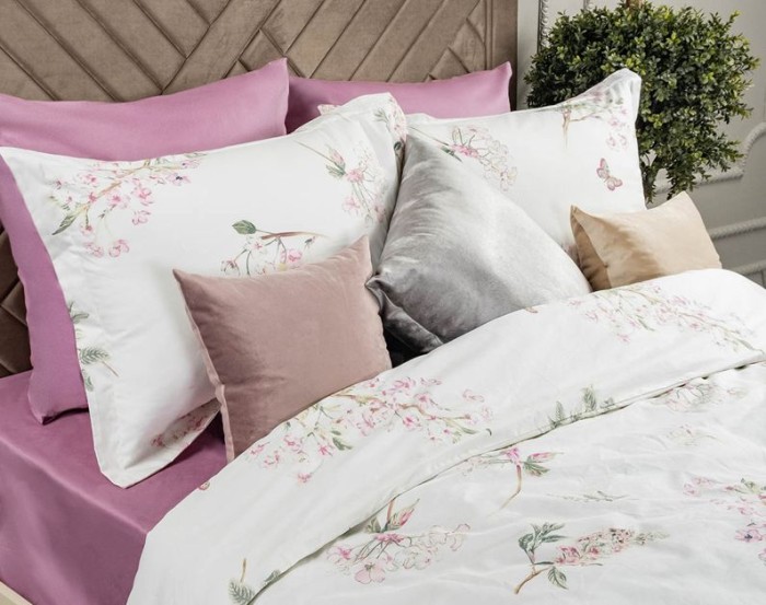 Постельное белье Arya Alamode "Aleyza", 2-х спальное (евро), кремовый