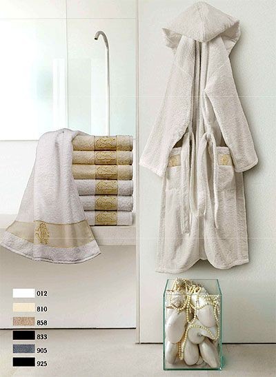 Халат махровый Roberto Cavalli "Araldico 12" шалька, XXL, белый