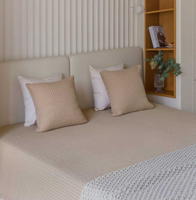 Наволочка Luxberry "Vegan", 47x47 см, бежевый