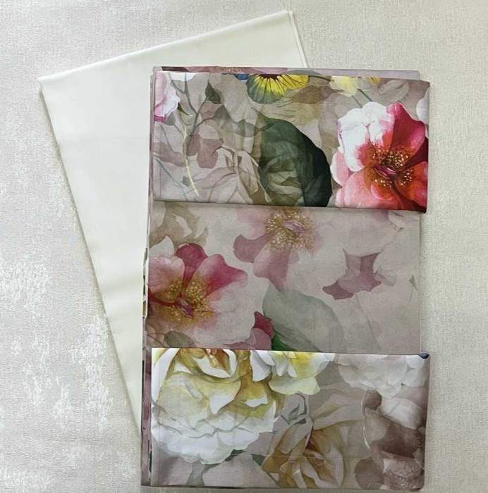 Постельное белье MIRABELLO "Bloom Cascade", 2-х спальное (евро), бежевый