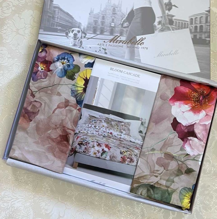 Постельное белье MIRABELLO "Bloom Cascade", 2-х спальное (евро), бежевый