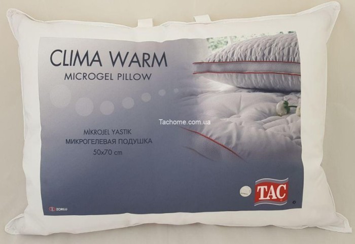 Подушка Tac микрогель "Clima Warm", 50x70 см, белый