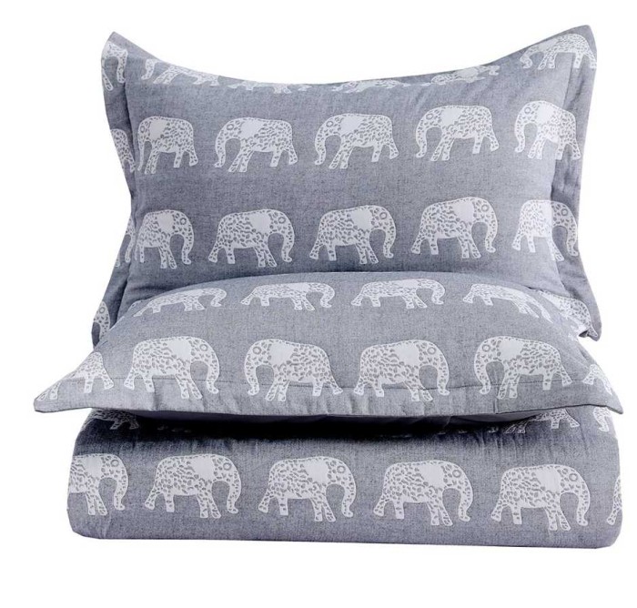 Покрывало с наволочками Arya жаккард "Moby", 250x260 см, серый