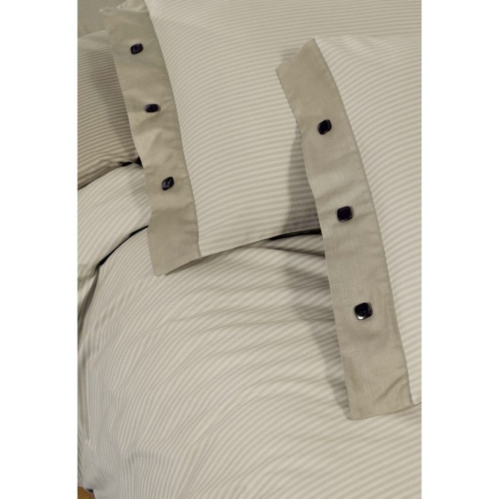 Постельное белье Sarev страйп "New Fancy", семейное, бежевый