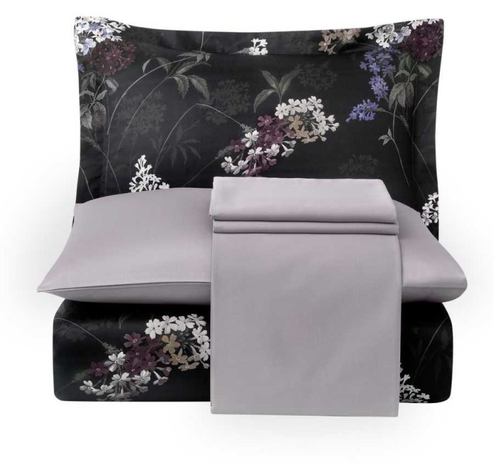 Постельное белье Tivolyo Deluxe "Hailey", 2-х спальное (евро), черный