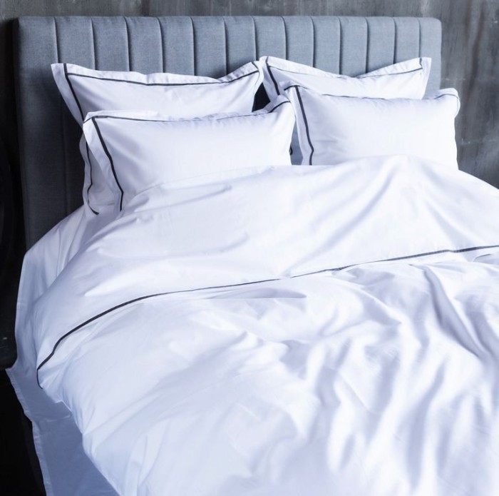 Пододеяльник German Grass "Salzburg Gray", 150x200 см, белый