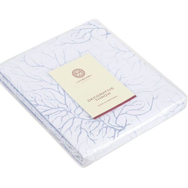 Покрывало Luxberry "Coral", 150x220 см, бело-голубой