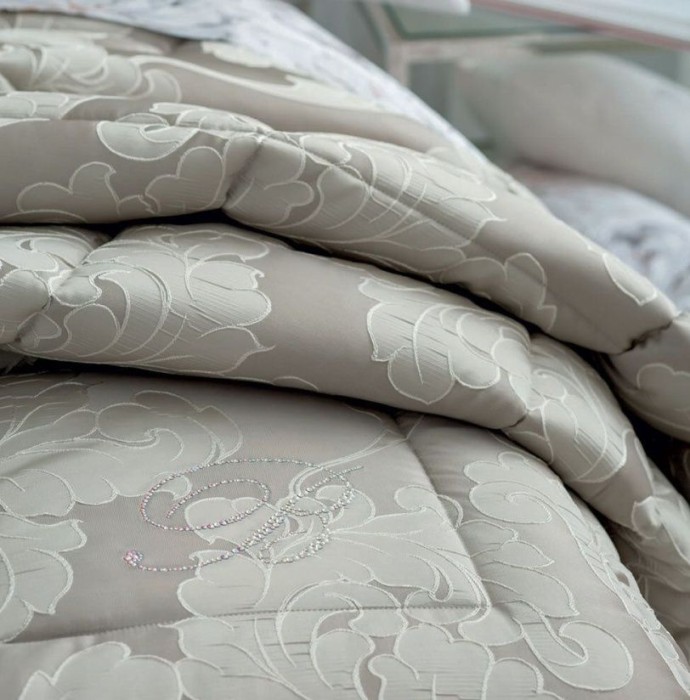 Покрывало Blumarine жаккард "Gemma", 270x270 см, бежевый