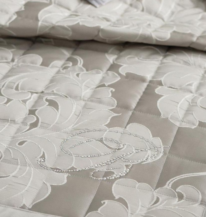 Покрывало Blumarine жаккард "Gemma", 270x270 см, бежевый