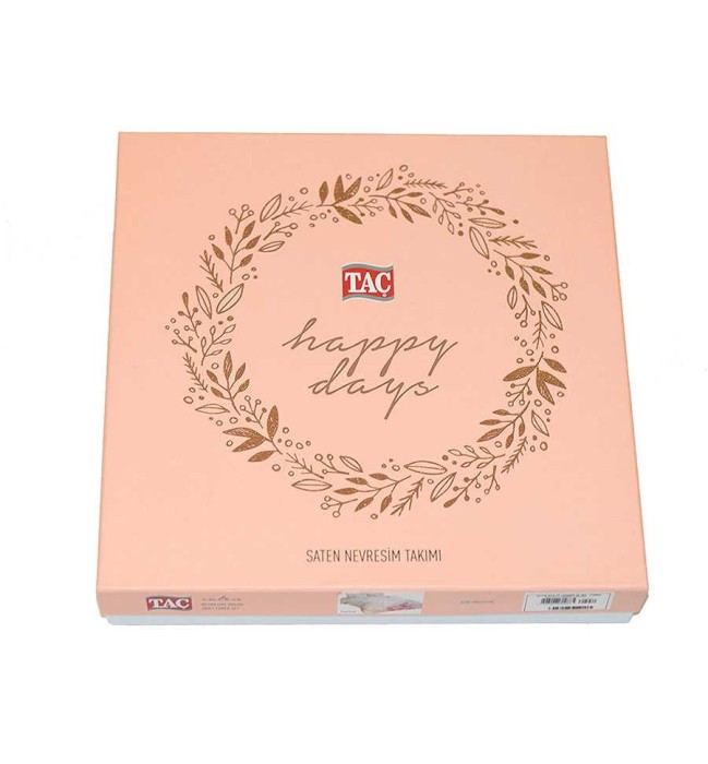 Постельное белье Tac Saten "Lucca", семейное, ментол