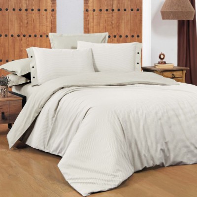 Постельное белье Sarev страйп "New Fancy", семейное, экрю