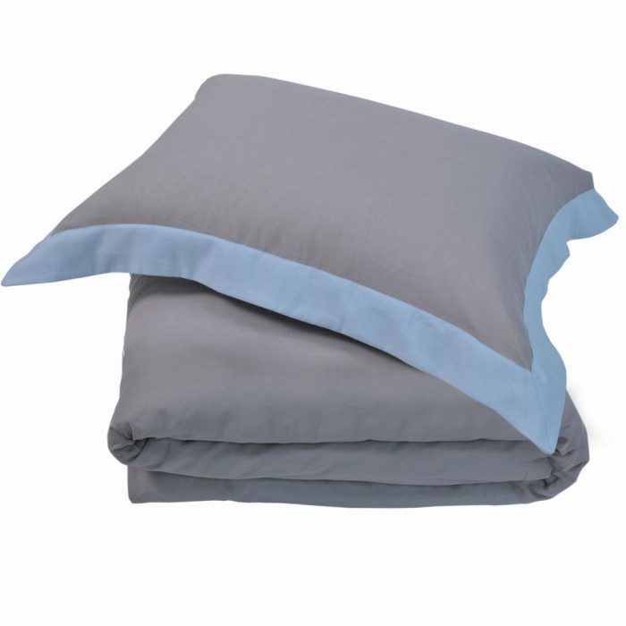 Постельное белье Lappartement "Hampton", 2-х спальное (евро), голубой дым