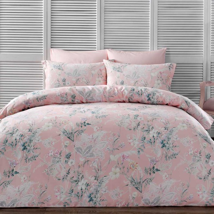 Постельное белье Tivolyo Deluxe "Hena", 2-х спальное (евро), розовый