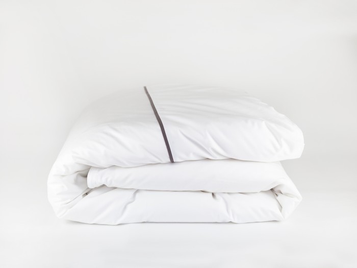 Пододеяльник German Grass "Salzburg Gray", 200x200 см, белый