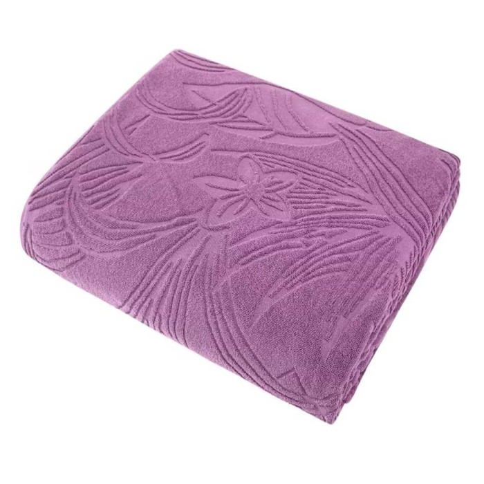 Простыня Arya махровая "Botanical Garden", 160x220 см, лиловый