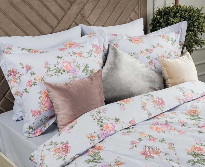 Постельное белье Arya Alamode "Sakura", 2-х спальное (евро), белый