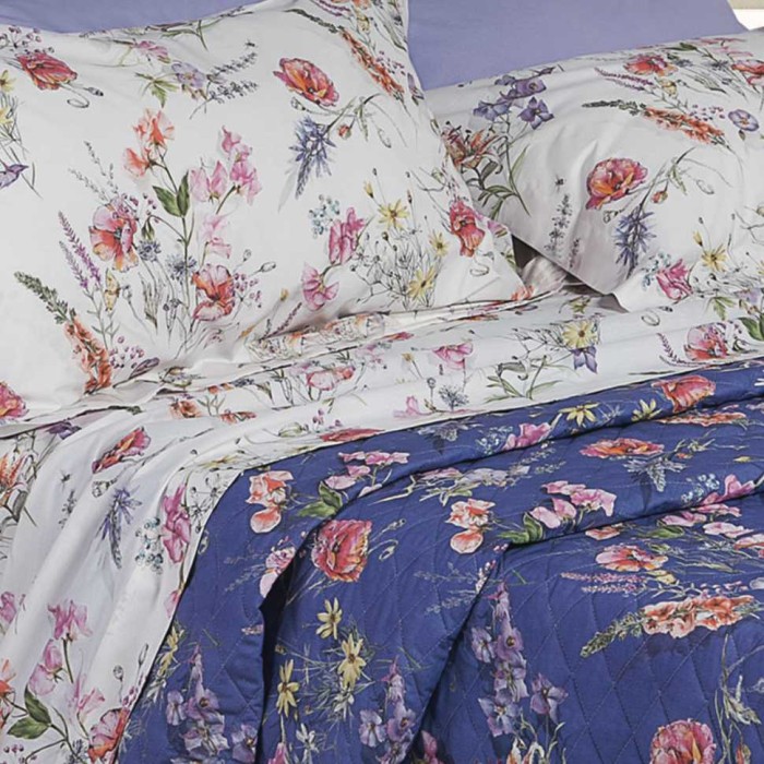 Постельное белье MIRABELLO "Campagna In Fiore", 2-х спальное (евро), белый