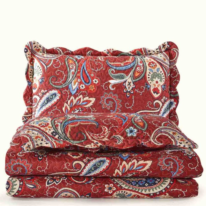 Покрывало с наволочками Arya "Scarlet", 180x240 см, красный
