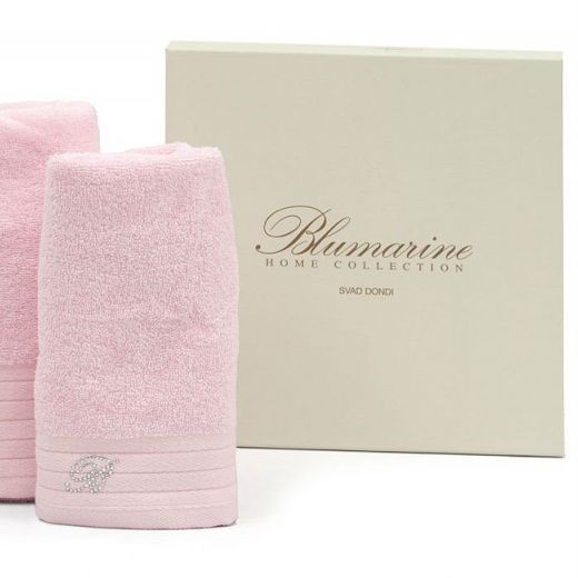 Комплект полотенец Blumarine Swarovski "Crociera", 5 шт, розовый