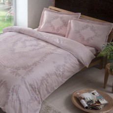 Постельное белье TAC SATIN "JUSTINE V51", 2-х спальное (евро), розовый