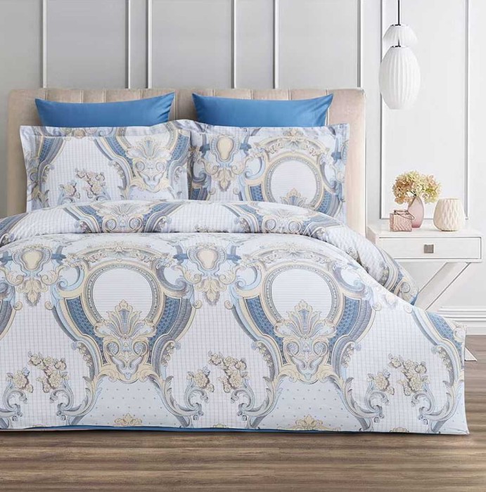 Постельное белье Arya с покрывалом Alamode "Neylan", 1,5 спальное, серый