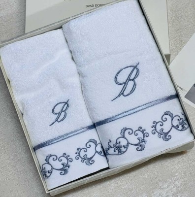 Комплект полотенец Blumarine &quot;Emmanuela&quot;, 2 шт, белый с серебром