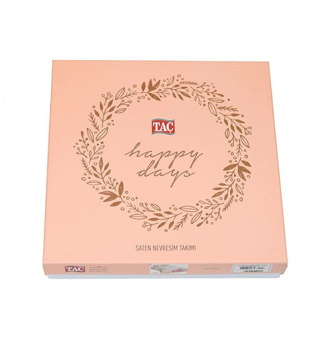 Постельное белье Tac DIG Saten "Jasmine", 2-х спальное (евро), серый