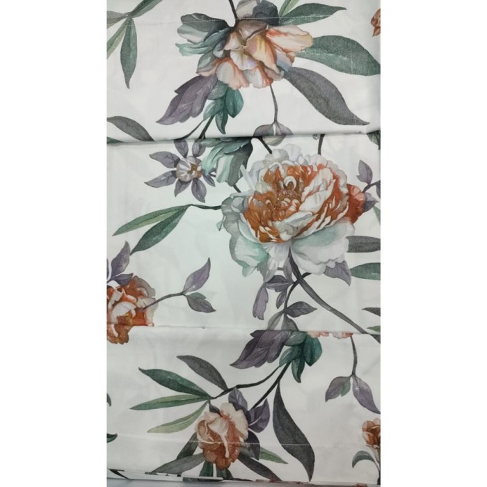 Постельное белье Mirabello "Oriental Peony A62", семейное, оранжевый