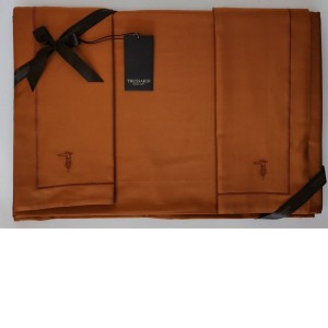 Постельное белье TRUSSARDI "LINE A21", 2-х спальное (евро), оранжевый