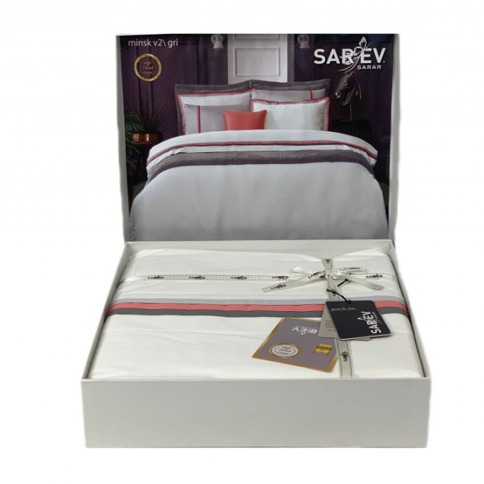 Постельное белье Sarev "Minsk", 2-х спальное (евро), серый