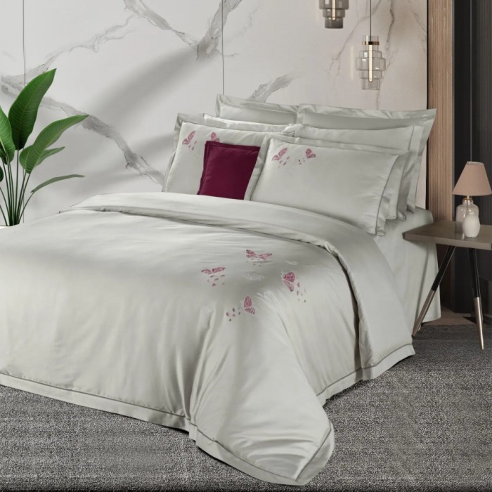 Постельное белье Sarev светящийся "Papilio", 2-х спальное (евро), серый